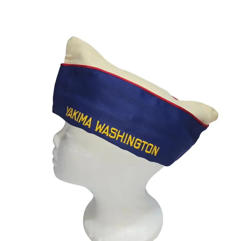Vtg Veterans of WWI Auxiliary Cap Post 157 Yakima‎ Wa Embroidered Als Hat Shop